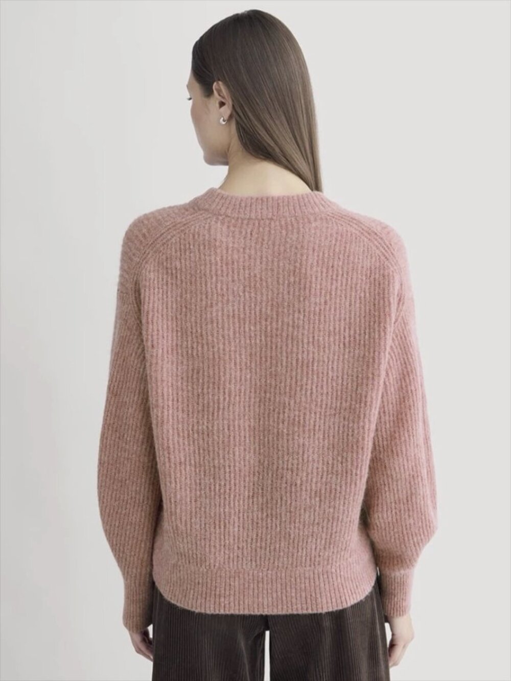 Everlane Cocoon Alpaca Crew Neck Knit Sweater M Blush Pink Long Sleeve Cozy - Picture 2 of 13